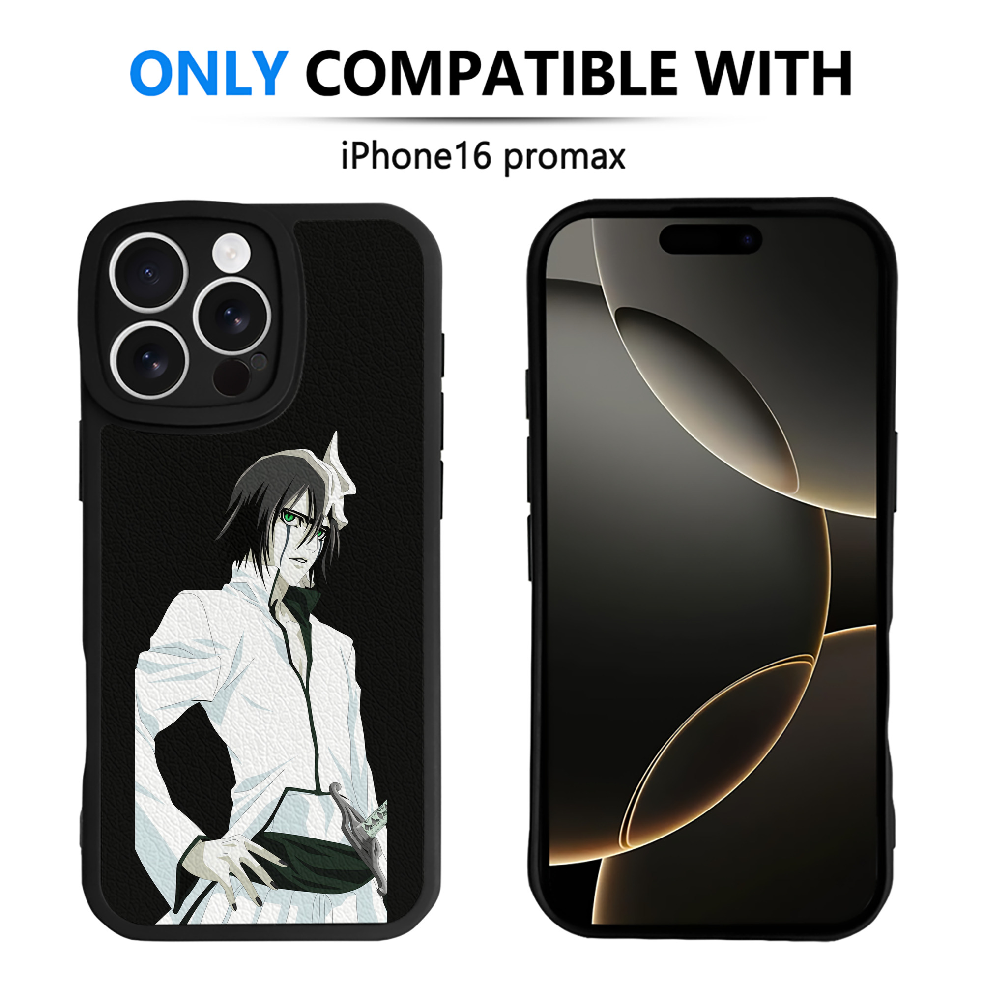 （画像用） ブリーチ ウルキオラ·シファー BLEACH Ulquiorra cifer 【iPhone 16シリーズ対応】シリコンスマホケース（レザー調） 材質：シリコン